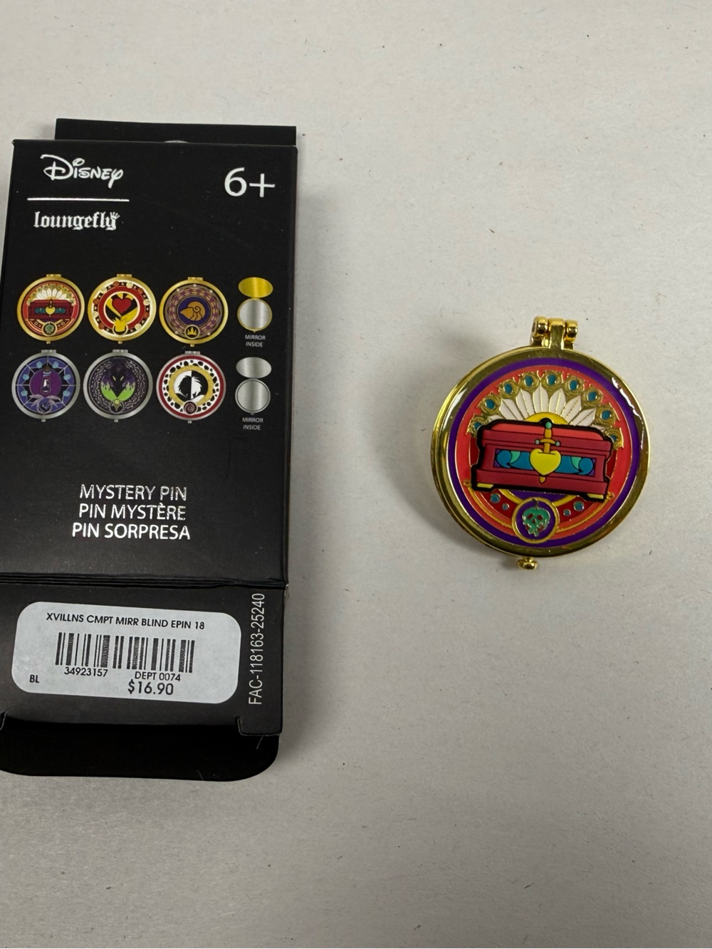 Loungefly Disney Villain Compact Mirror Blind Box Enamel Pin - Evil Queen
